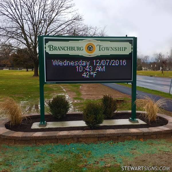 Municipal Sign for Branchburg Parks & Recreation