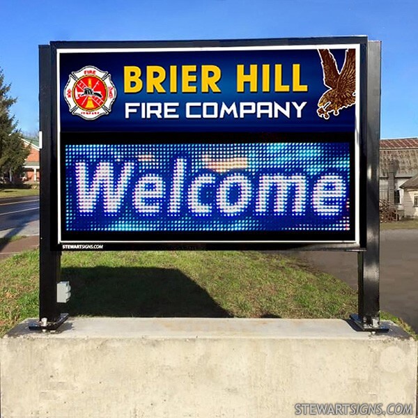 Municipal Sign for Brier Hill Fire Department