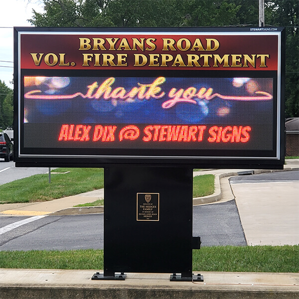Municipal Sign for Bryans Road Volunteer Fire Department
