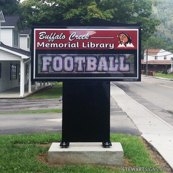 Municipal Sign for Buffalo Creek Memorial Library