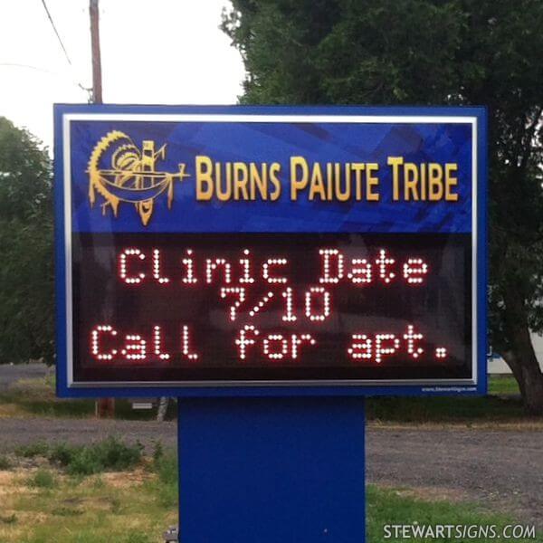 Municipal Sign for Burns Paiute Tribe