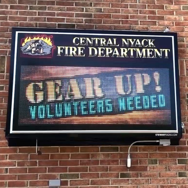 Municipal Sign for Central Nyack Fire Department