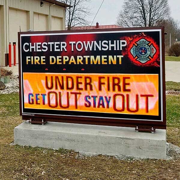 Municipal Sign for Chester Township Fire Department