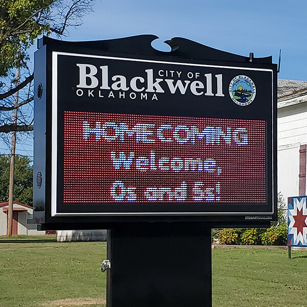 Municipal Sign for City of Blackwell