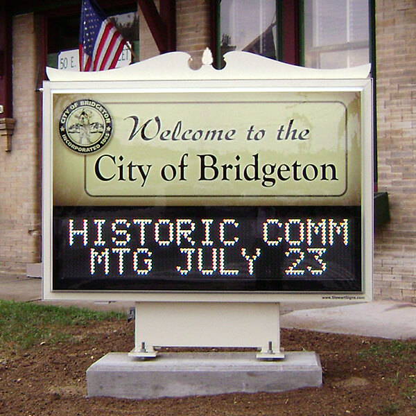 Municipal Sign for City of Bridgeton