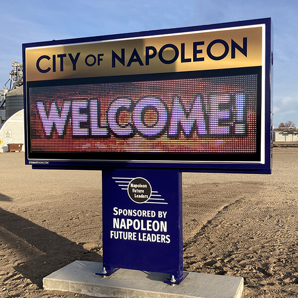 Municipal Sign for Town of Napoleon