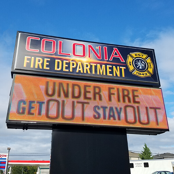 Municipal Sign for Colonia Volunteer Fire Department