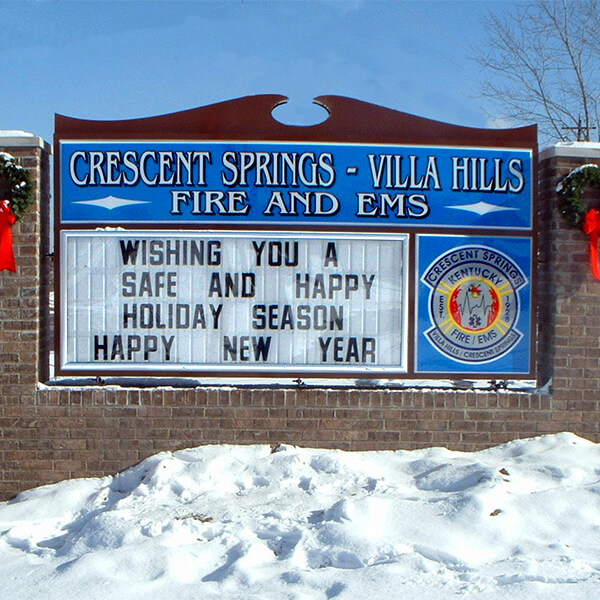 Municipal Sign for Crescent Springs - Villa Hills Fire & E M S