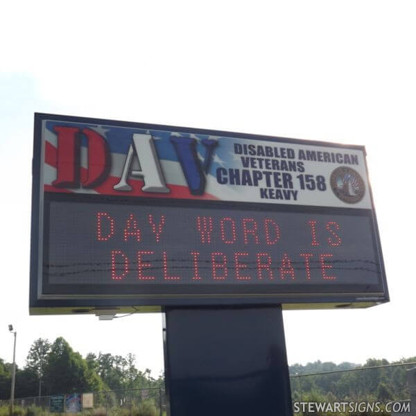 Civic Sign for Disabled American Veterans