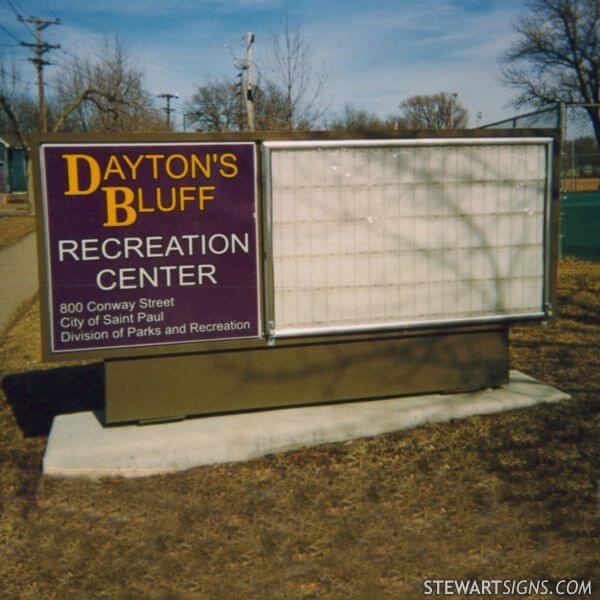 Municipal Sign for Dayton's Bluff Recreation Center