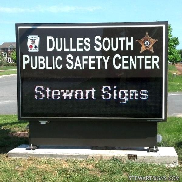 Municipal Sign for Dulles South Public Safety Center