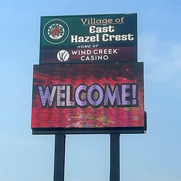 Municipal Sign for Village of East Hazel Crest