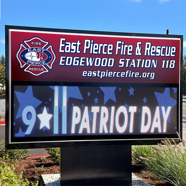 Municipal Sign for East Pierce Fire and Rescue Station 118