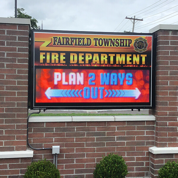 Municipal Sign for Fairfield Township Fire Department