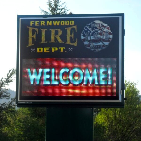 Municipal Sign for Fernwood Fire Department