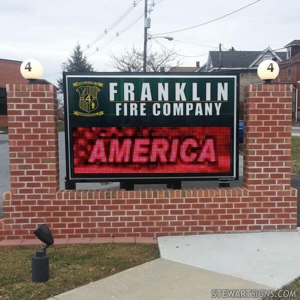 Municipal Sign for Franklin Fire Department