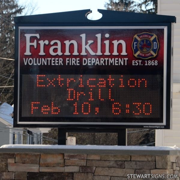 Municipal Sign for Franklin Volunteer Fire Department