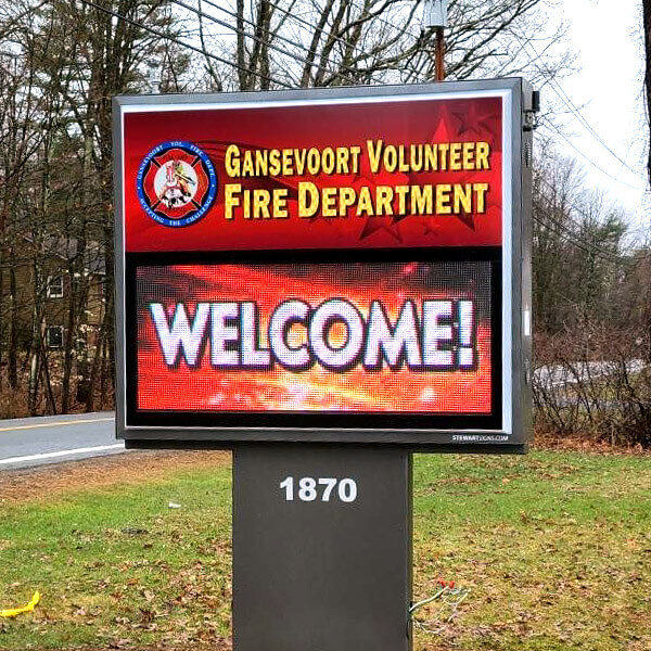Municipal Sign for Gansevoort Volunteer Fire Department