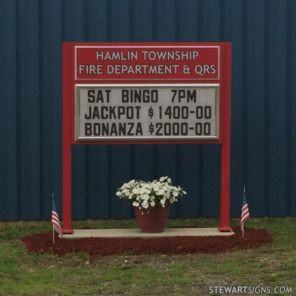 Municipal Sign for Hamlin Township Fire Department