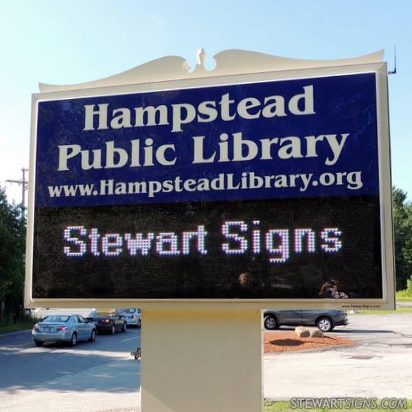 Municipal Sign for Hampstead Public Library