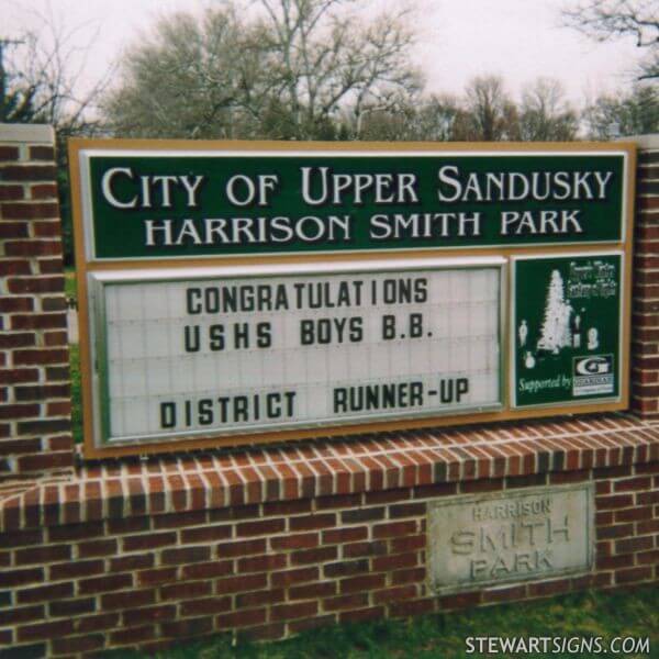 Municipal Sign for City of Upper Sandusky