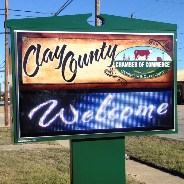 Municipal Sign for Henrietta Chamber of Commerce