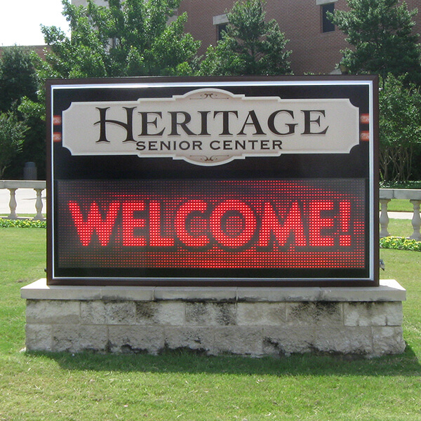 Municipal Sign for Heritage Senior Center