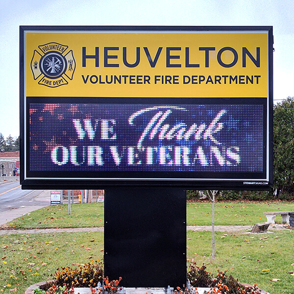Municipal Sign for Heuvelton Volunteer Fire Department