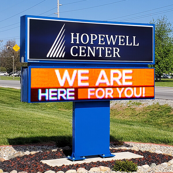 Civic Sign for Hopewell Center, Inc.