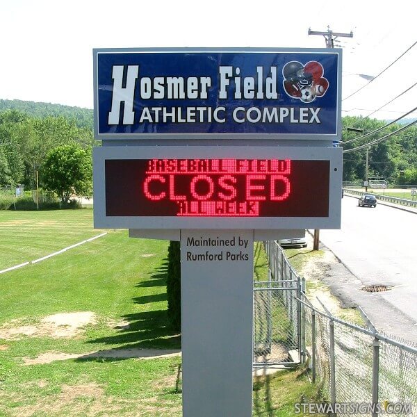School Sign for Hosmer Field