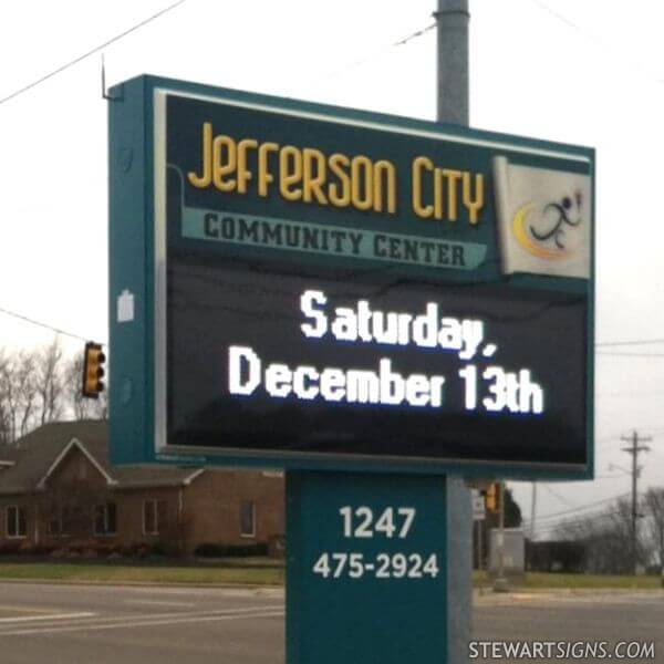 Municipal Sign for Jefferson City Community Center