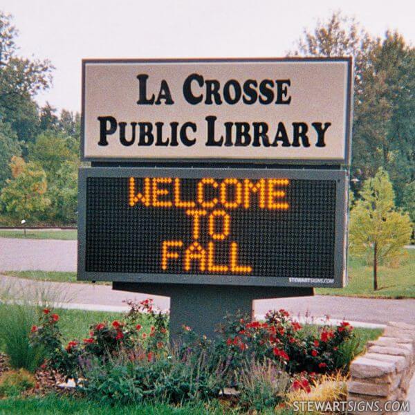 Municipal Sign for La Crosse Public Library