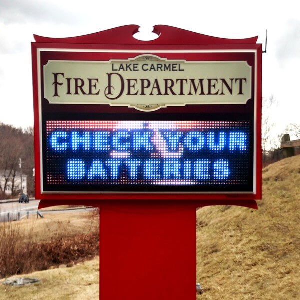 Municipal Sign for Lake Carmel Fire Department