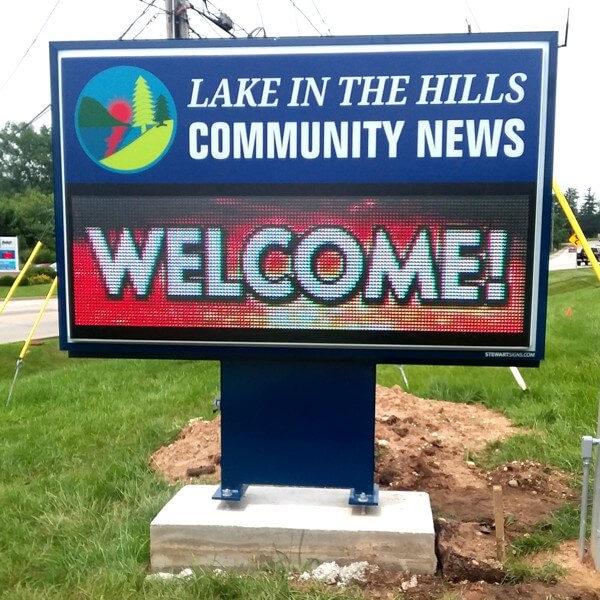 Municipal Sign for Village of Lake in the Hills