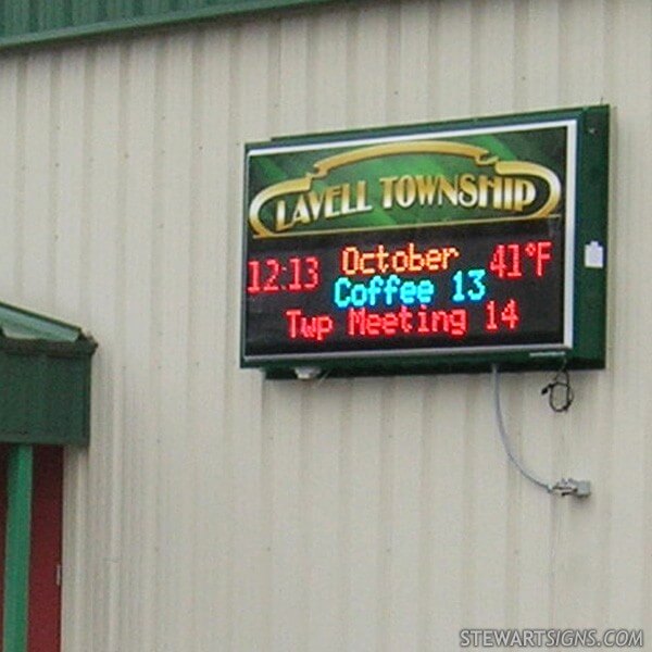 Municipal Sign for Lavell Township