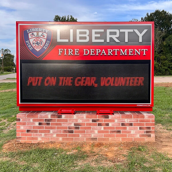 Municipal Sign for Liberty Fire Department
