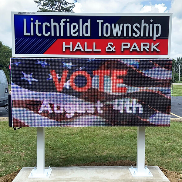 Municipal Sign for Litchfield Township