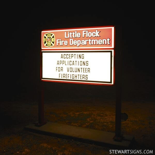 Municipal Sign for Little Flock Fire Department