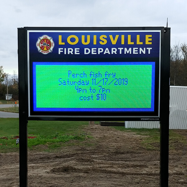 Municipal Sign for Louisville Volunteer Fire Department