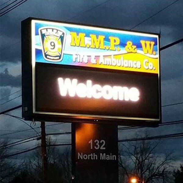 Municipal Sign for Mmp & W Volunteer Fire Company