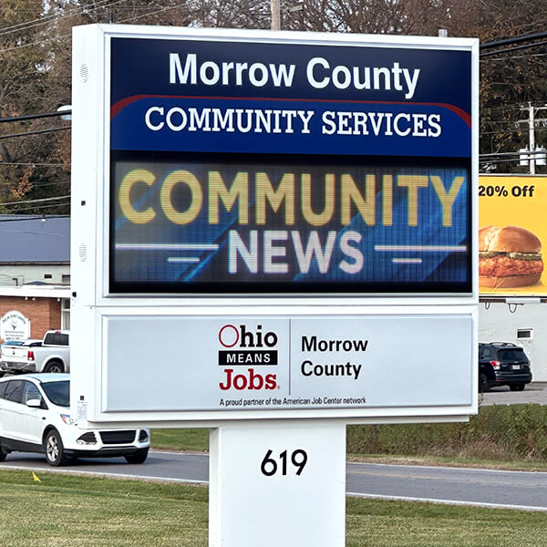Municipal Sign for Morrow County Job and Family Services