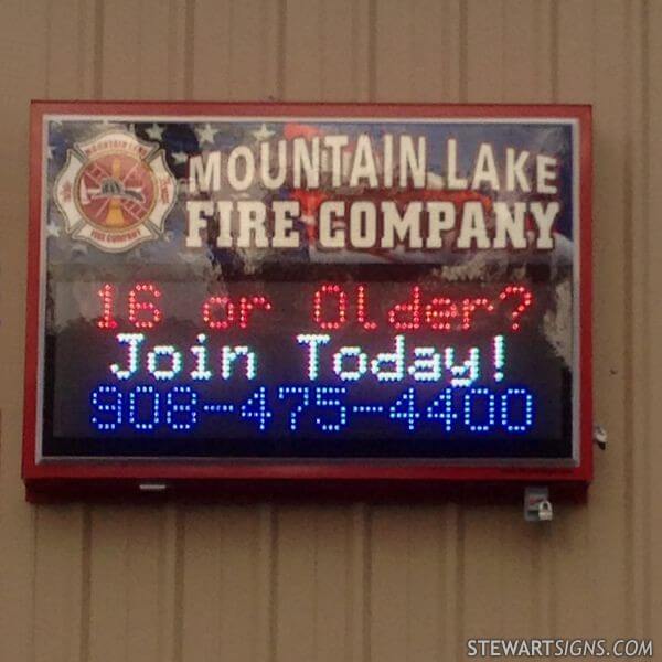 Municipal Sign for Mountain Lake Fire Company