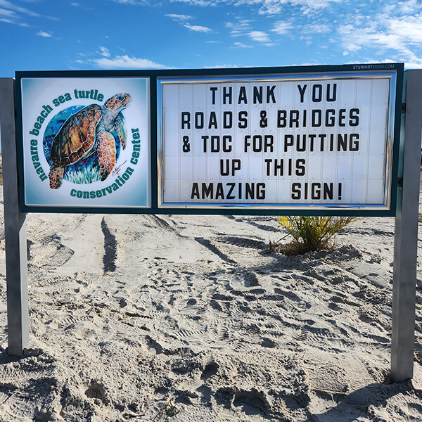 Municipal Sign for Navarre Beach Sea Turtle Conservation Center