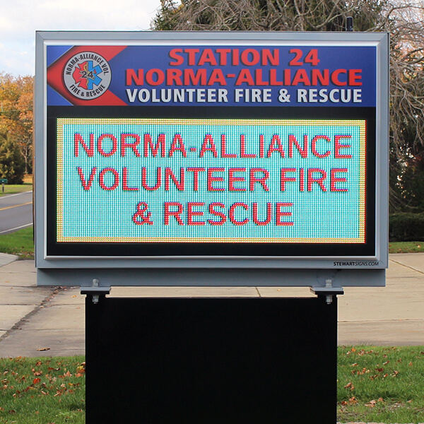 Municipal Sign for Norma Alliance Volunteer Fire Company