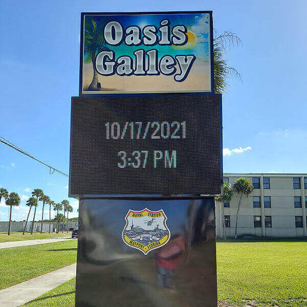 Municipal Sign for Oasis Galley - Mayport Base