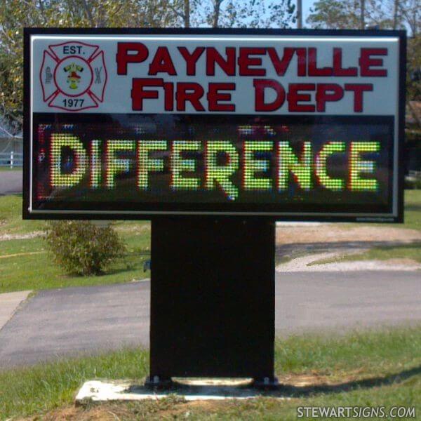 Municipal Sign for Payneville Fire Department