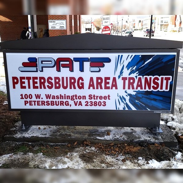 Municipal Sign for Petersburg Area Transit - Operations