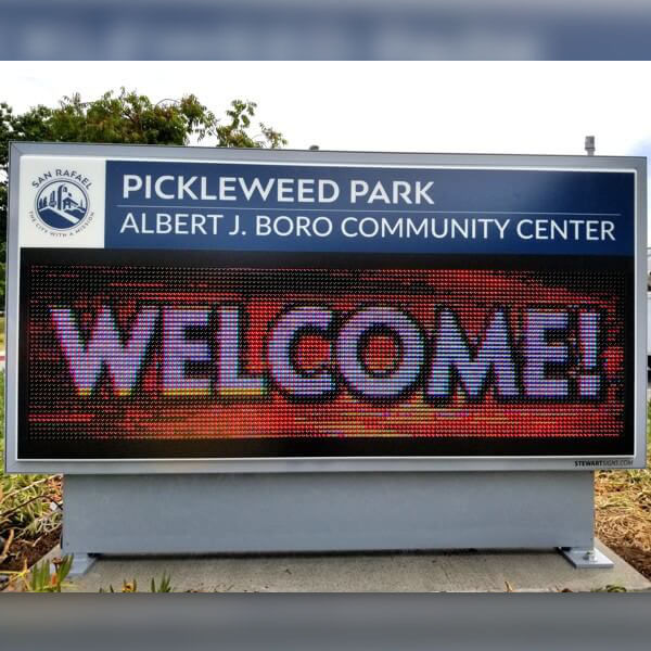 Municipal Sign for Pickleweed Park / Albert J. Boro Community Center