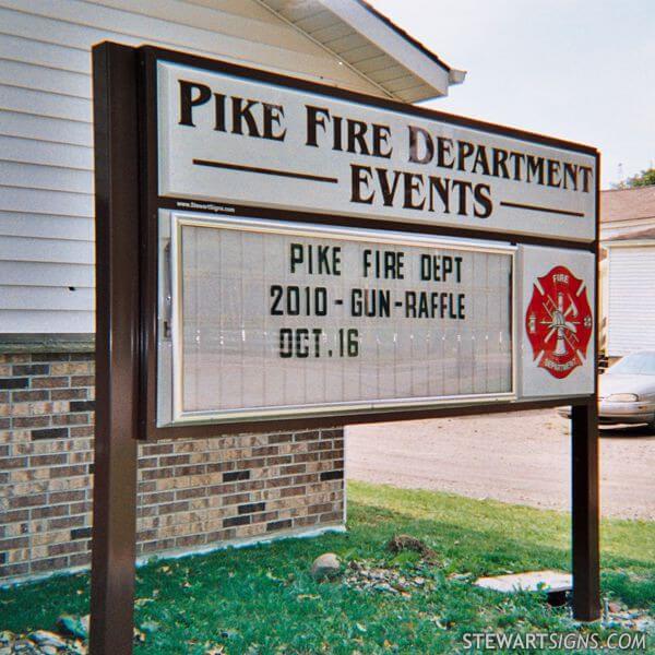 Municipal Sign for Pike Fire Department