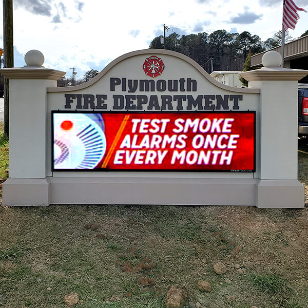 Municipal Sign for Plymouth Fire Department